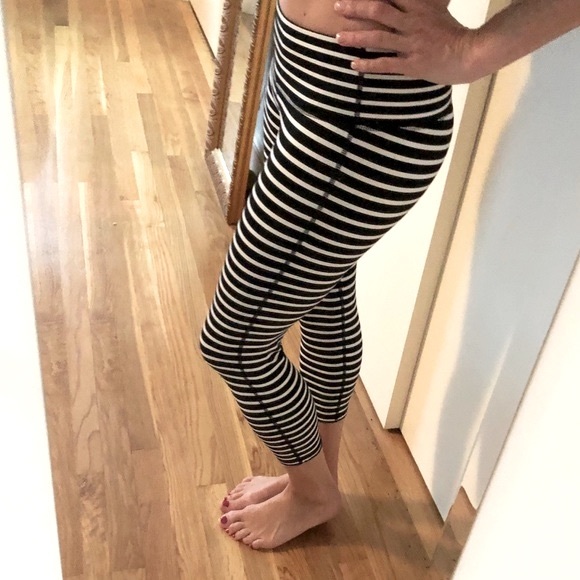 Athleta Chaturanga Striped Capri Leggings - Picture 7 of 16